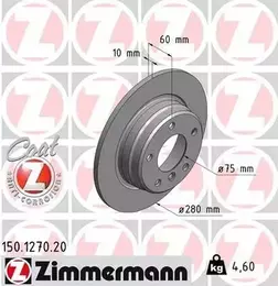 Тормозной диск Otto Zimmermann 150.1270.20 фотография 5.