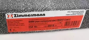 Вентилируемый тормозной диск на БМВ Х6  Otto Zimmermann 150.2918.20.