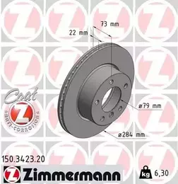 Вентилируемый тормозной диск Otto Zimmermann 150.3423.20 фотография 6.