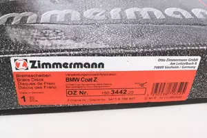 Вентильований гальмівний диск Otto Zimmermann 150.3442.20 фотографія 5.