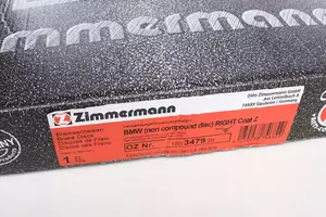 Вентильований гальмівний диск Otto Zimmermann 150.3479.20 фотографія 5.