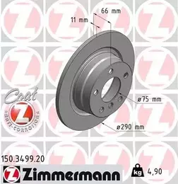 Тормозной диск Otto Zimmermann 150.3499.20 фотография 6.