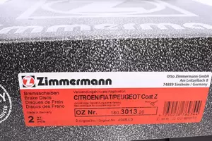 Вентилируемый тормозной диск Otto Zimmermann 180.3013.20 фотография 4.