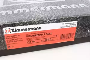 Вентильований гальмівний диск Otto Zimmermann 200.2522.20 фотографія 4.