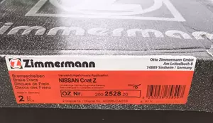 Вентильований гальмівний диск Otto Zimmermann 200.2528.20 фотографія 5.