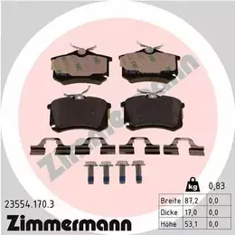 Тормозные колодки Otto Zimmermann 23554.170.3 фотография 1.