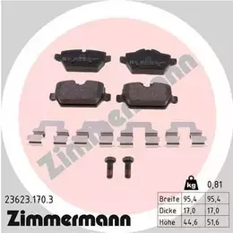 Тормозные колодки Otto Zimmermann 23623.170.3 фотография 3.
