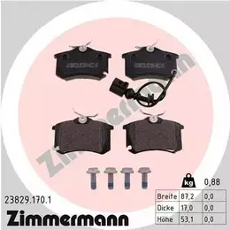 Тормозные колодки Otto Zimmermann 23829.170.1 фотография 5.