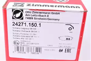 Тормозные колодки Otto Zimmermann 24271.150.1 фотография 7.