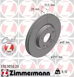 Вентилируемый тормозной диск Otto Zimmermann 370.3050.20 фотография 5.