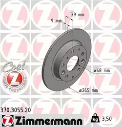 Тормозной диск Otto Zimmermann 370.3055.20 фотография 6.