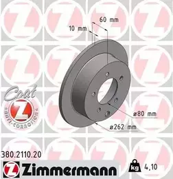 Тормозной диск Otto Zimmermann 380.2110.20 фотография 5.