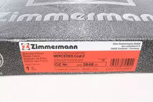Вентильований гальмівний диск Otto Zimmermann 400.3648.20 фотографія 5.