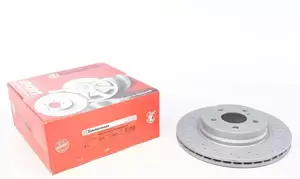 Вентильований гальмівний диск з перфорацією на Mercedes-Benz W204 Otto Zimmermann 400.3657.52.