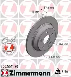 Тормозной диск Otto Zimmermann 400.5511.20 фотография 5.