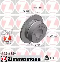 Тормозной диск Otto Zimmermann 400.6468.20 фотография 4.