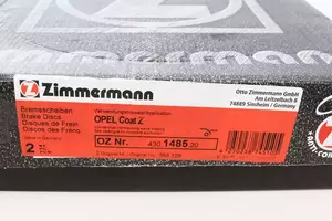 Тормозной диск Otto Zimmermann 430.1485.20 фотография 4.