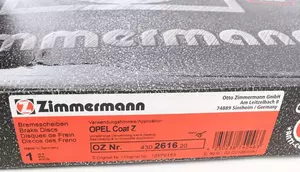 Вентильований гальмівний диск Otto Zimmermann 430.2616.20 фотографія 5.