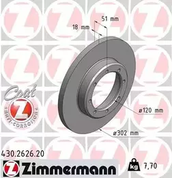 Тормозной диск Otto Zimmermann 430.2626.20 фотография 5.
