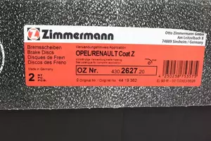 Тормозной диск Otto Zimmermann 430.2627.20 фотография 4.