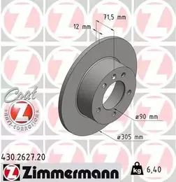 Тормозной диск Otto Zimmermann 430.2627.20 фотография 5.