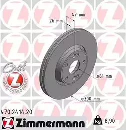 Перфорированный тормозной диск Otto Zimmermann 470.2414.20 фотография 6.