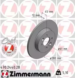 Тормозной диск Otto Zimmermann 470.2440.20 фотография 5.