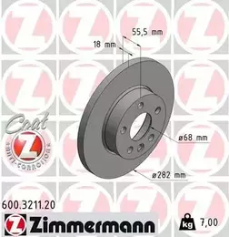 Тормозной диск Otto Zimmermann 600.3211.20 фотография 6.
