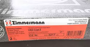 Тормозной диск Otto Zimmermann 600.3217.20 фотография 5.