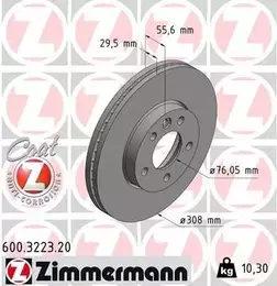 Вентилируемый тормозной диск Otto Zimmermann 600.3223.20 фотография 6.