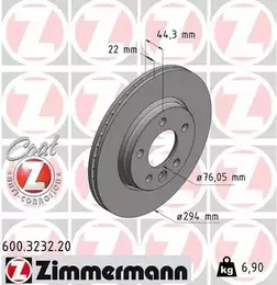 Перфорированный тормозной диск Otto Zimmermann 600.3232.20 фотография 7.