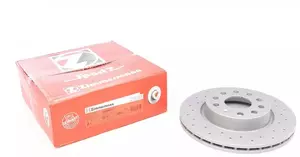 Вентилируемый тормозной диск с перфорацией на Фольксваген Гольф 7 Otto Zimmermann 600.3233.52.