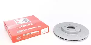 Вентилируемый тормозной диск с перфорацией на Volkswagen Transporter T5 Otto Zimmermann 600.3249.52.