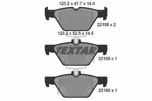 Гальмівні колодки на Subaru WRX  Textar 2215801.