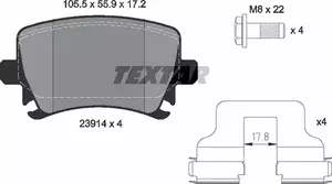 Гальмівні колодки Textar 2391401 фотографія 3.