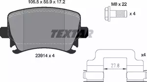 Тормозные колодки Textar 2391402 фотография 5.