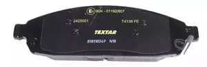 Тормозные колодки Textar 2425001 фотография 2.