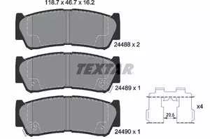 Тормозные колодки Textar 2448801 фотография 4.