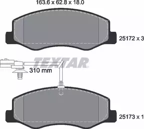 Тормозные колодки Textar 2517201 фотография 4.