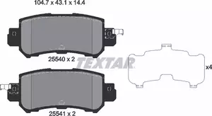 Гальмівні колодки Textar 2554001 фотографія 4.