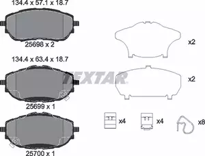 Тормозные колодки Textar 2569801 фотография 4.