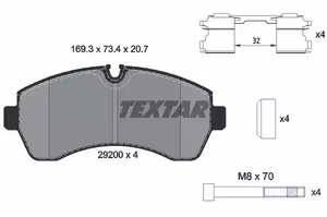 Тормозные колодки Textar 2920002 фотография 3.