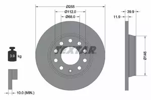 Тормозной диск Textar 92106303.