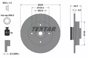 Тормозной диск Textar 92133303 фотография 6.