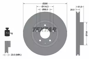 Вентилируемый тормозной диск Textar 92267603 фотография 4.