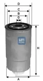 Паливний фільтр Ufi 24.H2O.05.