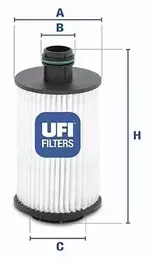 Масляный фильтр Ufi 25.088.00 фотография 0.