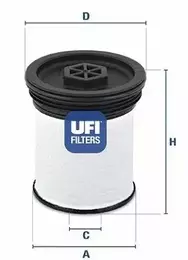 Паливний фільтр Ufi 26.019.01.