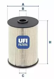 Паливний фільтр Ufi 26.021.00.