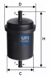 Топливный фильтр на Fiat Tipo  Ufi 31.512.00.